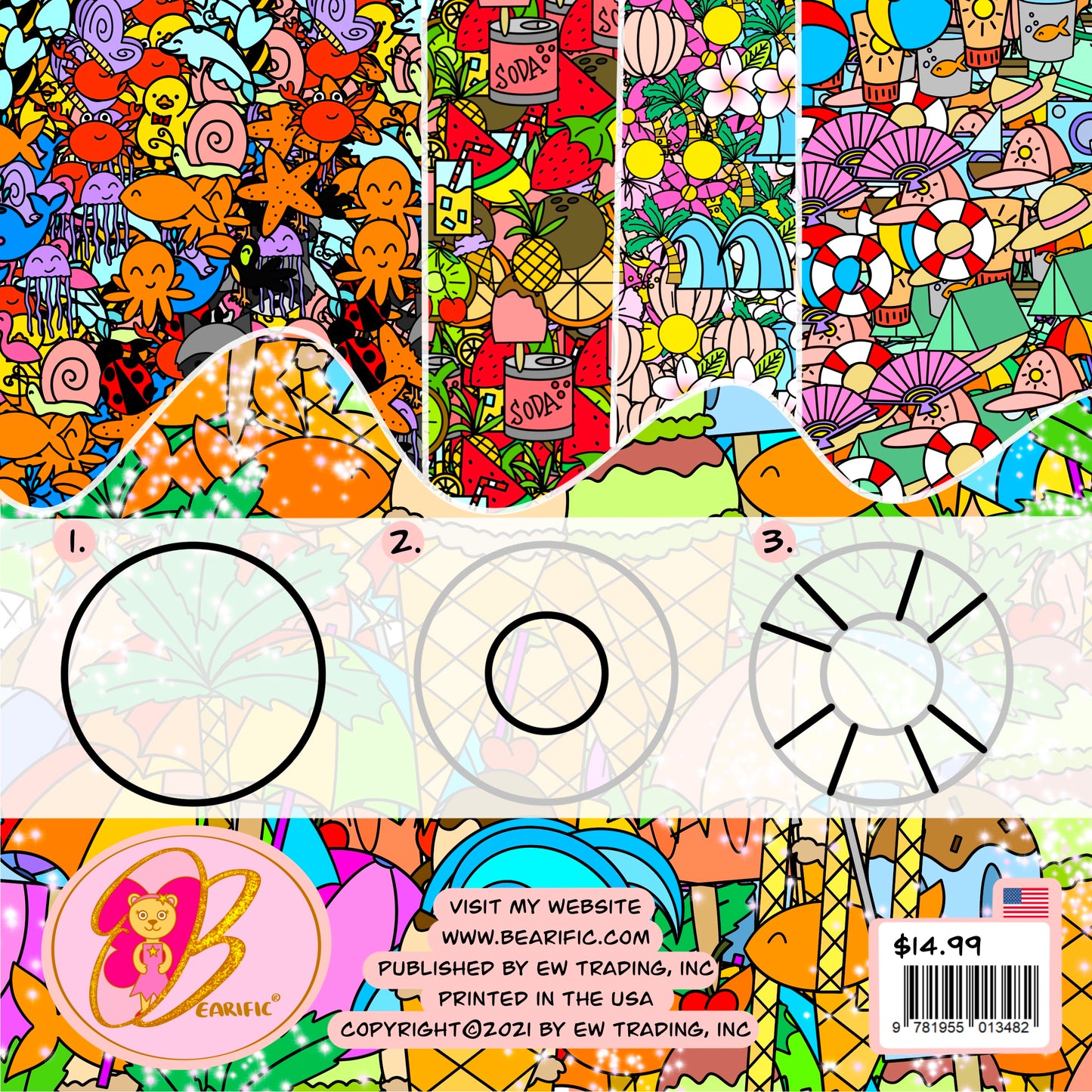 How to draw with Bearific STEP BY STEP SUMMER THEME