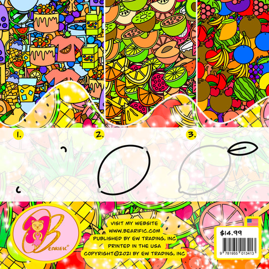 How to draw with Bearific STEP BY STEP ONLY FRUITS