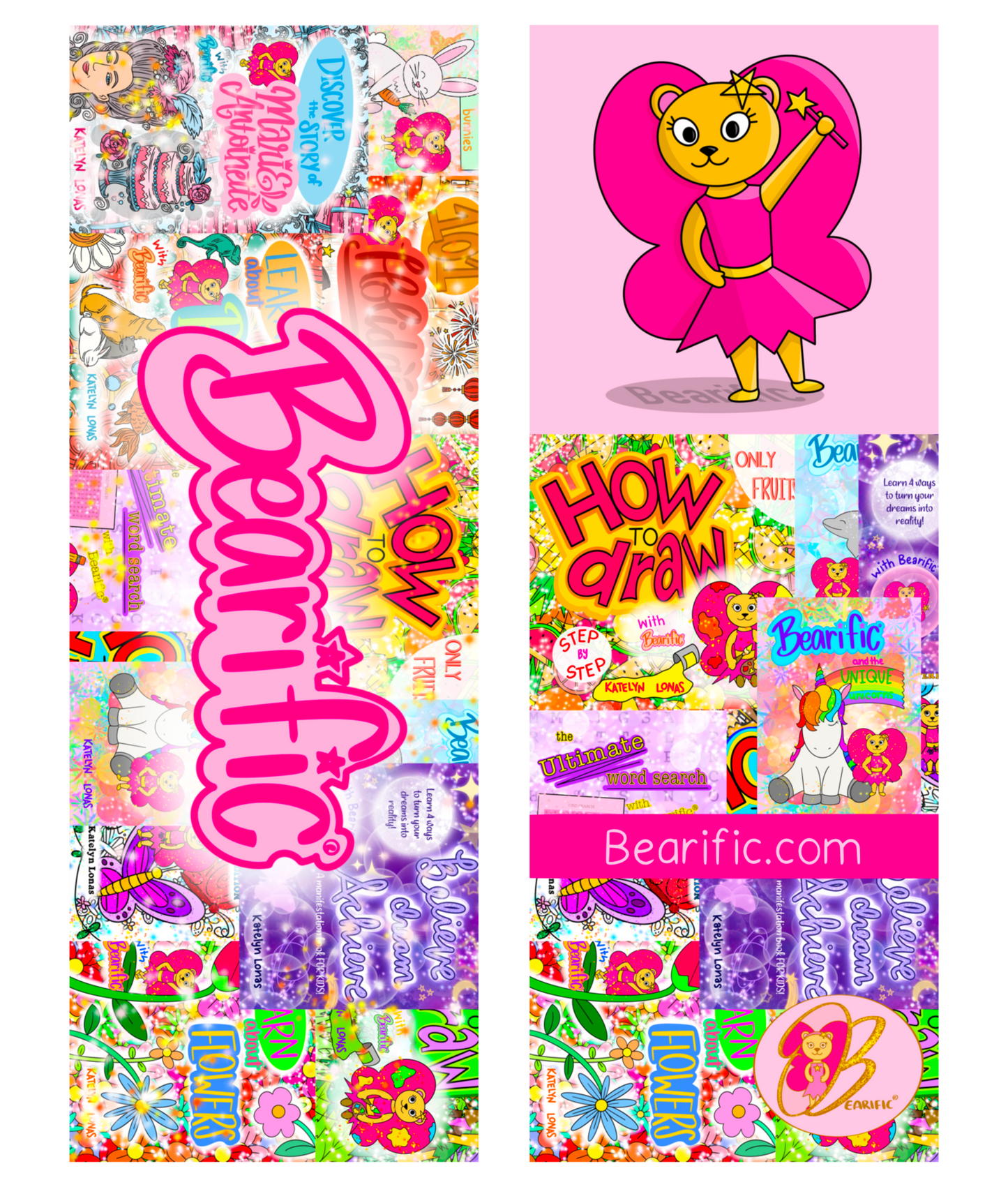 Bearific Bookmark (1 bookmark: designs on both sides)