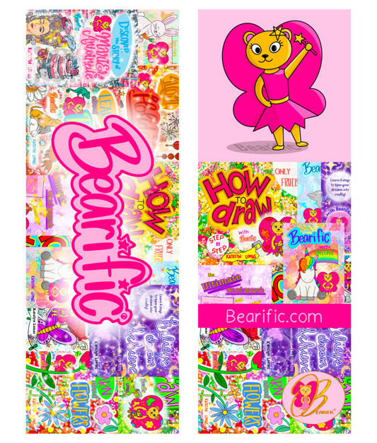Bearific Bookmark (1 bookmark: designs on both sides)