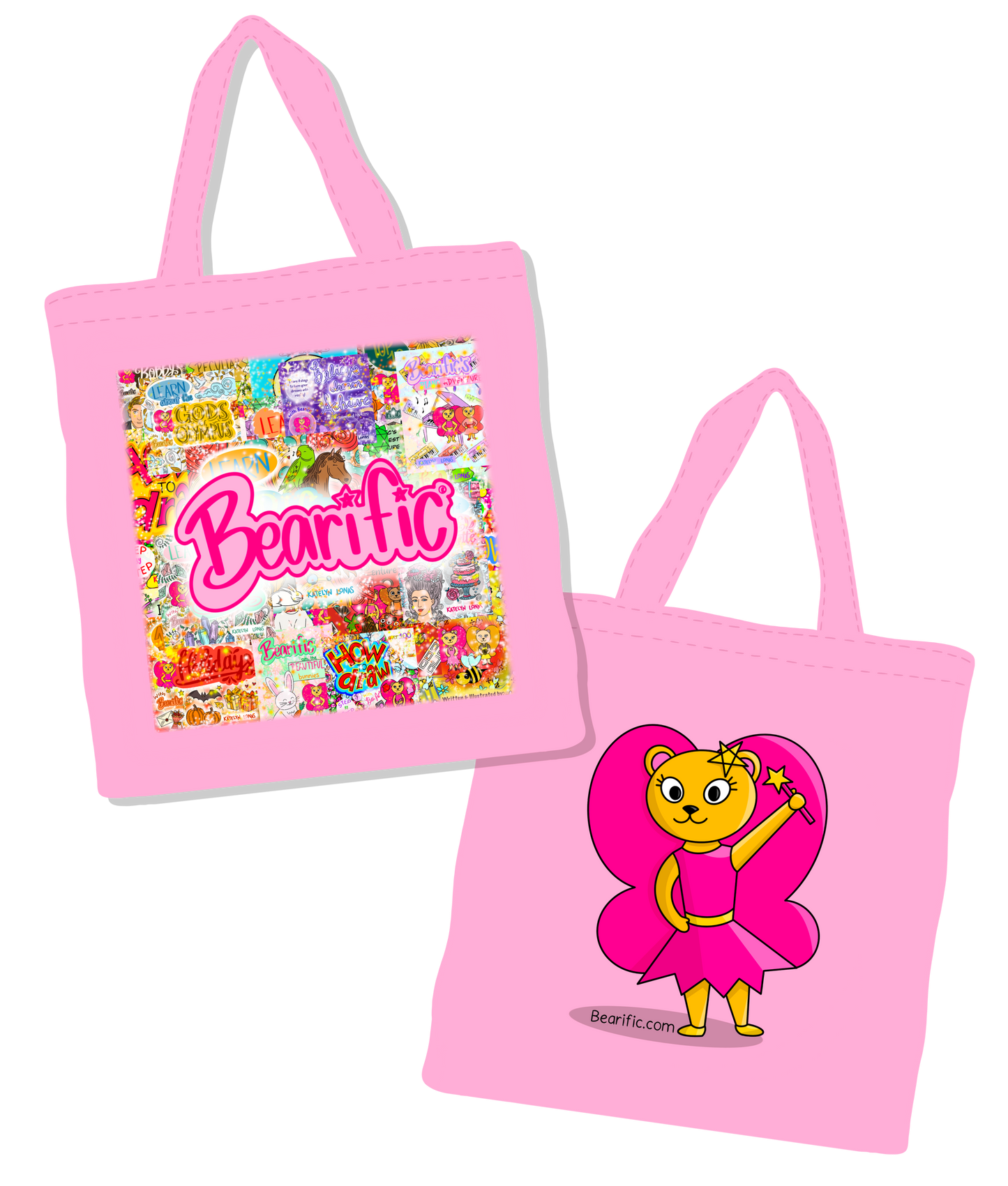 Bearific Tote Bag (1 bag: designs on both sides)