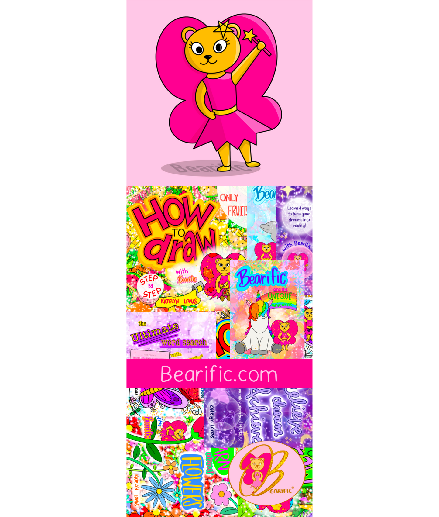 Bearific Bookmark (1 bookmark: designs on both sides)