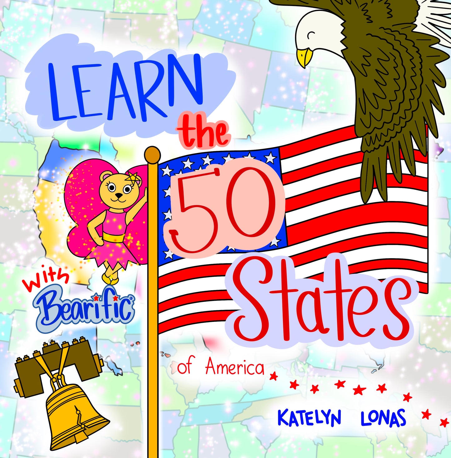 Learn the 50 states of America with Bearific®