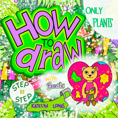 How to draw with Bearific STEP BY STEP ONLY PLANTS